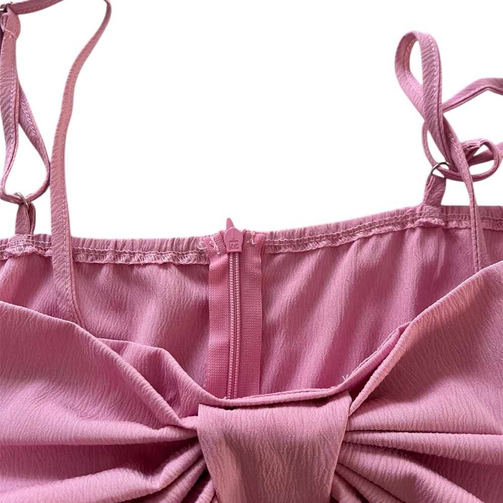 size L - bubblegum pink mini bow dress - Picture 3 of 9